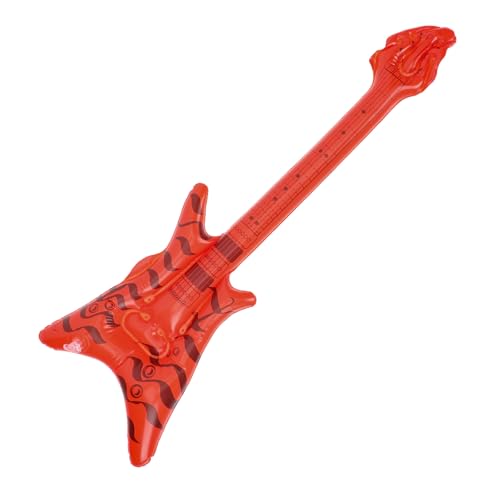 ARTSEWPLY Aufblasbare Rockgitarre Robust Langlebig Realistische Musikinstrument Deko für Disco und Rock Partys Leicht Tragbar Party Accessoire für Musik und Zufällige Farbe Zufällige Farbe von ARTSEWPLY