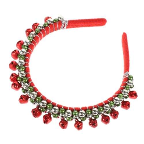 ARTSEWPLY Buntes Bell -Stirnband Weihnachtshaarzubehör für Glocken Haarband in Weihnachtstönen Weihnachten Kopfbedeckung Ornament haarschmuck Urlaub Stirnbänder Glocke Stirnbänder Metall rot von ARTSEWPLY