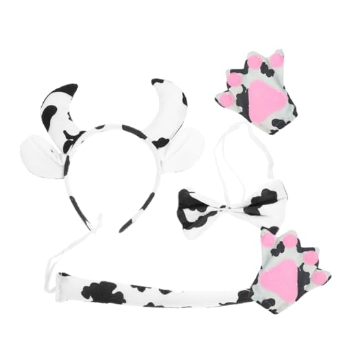 ARTSEWPLY Cosplay Kuhkostüm mit Weichem Kopfband und Schleife Komfortable Tier Accessoires für Karneval Halloween Geburtstagsfeiern und Mottopartys ARTSEWPLY Cosplay Kuhkostüm mit Weichem Kopfband und Schleife Komfortable Tier Accessoires für Karneval Halloween Geburtstagsfeiern und Mottopartys von ARTSEWPLY