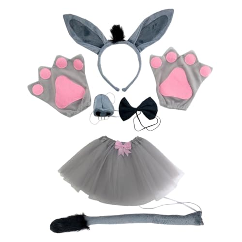 ARTSEWPLY Donkey Cosplay Kostüm Set Teilig mit Ohren Stirnband und Bequemes Langlebiges Tierkostüm Requisiten für Erwachsene für Halloween Geburtstag Bühnenauftritt ARTSEWPLY Donkey Cosplay Kostüm Set Teilig mit Ohren Stirnband und Bequemes Langlebiges Tierkostüm Requisiten für Erwachsene für Halloween Geburtstag Bühnenauftritt von ARTSEWPLY