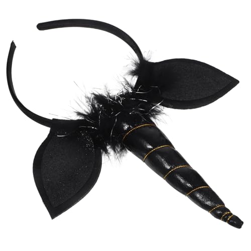 ARTSEWPLY Einhorn Haarreif für Lustiges Party Accessoire für Cosplay und Auftritte Schwarzer Haarreifen mit Einhorn Design Leicht und Rutschfest für Unvergessliche Fotos und Fröhliche ARTSEWPLY Einhorn Haarreif für Lustiges Party Accessoire für Cosplay und Auftritte Schwarzer Haarreifen mit Einhorn Design Leicht und Rutschfest für Unvergessliche Fotos und Fröhliche von ARTSEWPLY