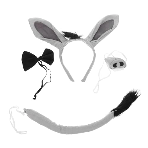 ARTSEWPLY Esel Ohren Haarreif Kostüm Zubehör für Halloween Fasching Tierkostüm Junge Mädchen Party Accessoire Niedliches Donkey Cosplay Headband von ARTSEWPLY