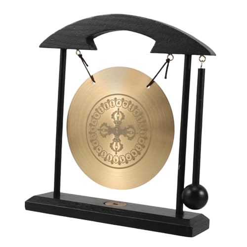 ARTSEWPLY Feng Shui Messing Gong mit Vajra Design Dekoratives Desktop Ornament für Wohnzimmer Büro und Arbeitszimmer Vielseitige Feng Shui Wohnkultur Einzigartiges Asiatisches von ARTSEWPLY