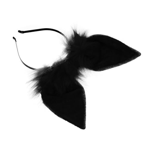 ARTSEWPLY Fluffiger Hasenohren Haarreif Schwarz Cosplay Stirnband für Mädchen Party Weiches Fell Haaraccessoire Langlebiges Design für Halloween und Karneval ARTSEWPLY Fluffiger Hasenohren Haarreif Schwarz Cosplay Stirnband für Mädchen Party Weiches Fell Haaraccessoire Langlebiges Design für Halloween und Karneval von ARTSEWPLY