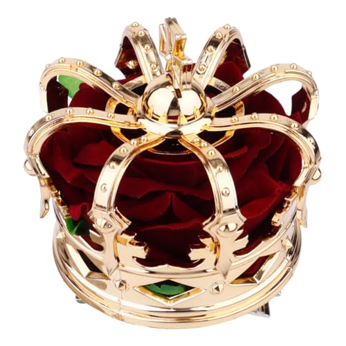 ARTSEWPLY Goldene Haarspange mit Krone für Halloween Party Königliche Kopfbedeckung Eleganter Haarschmuck für Damen Vielseitiges Party Accessoire Einfach zu Tragen von ARTSEWPLY