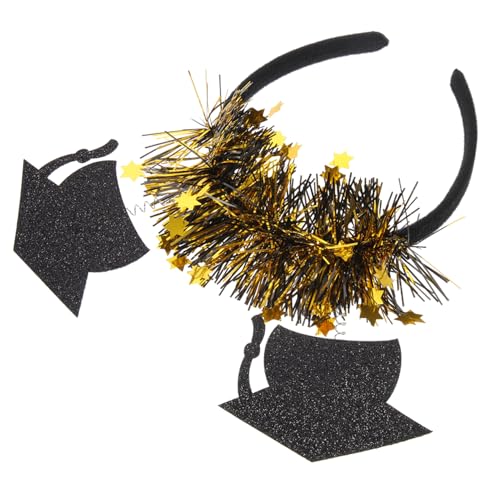 ARTSEWPLY Graduation Headband mit Goldfarbenem Stern Elastisches Abschluss Stirnband für Erwachsene Dekorativer Haarschmuck für Party und Abschlussfeier von ARTSEWPLY