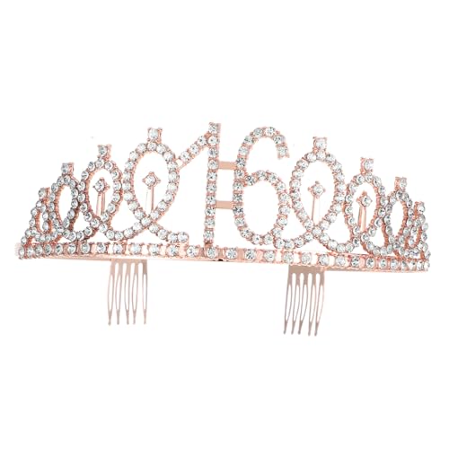 ARTSEWPLY Große Zahlen Geburtstag Krone Tiaras für Frauen Rosenvergoldet mit Strass Geburtstags Haar Accessoire Party Dekoration Elegant Stilvoll ARTSEWPLY Große Zahlen Geburtstag Krone Tiaras für Frauen Rosenvergoldet mit Strass Geburtstags Haar Accessoire Party Dekoration Elegant Stilvoll von ARTSEWPLY