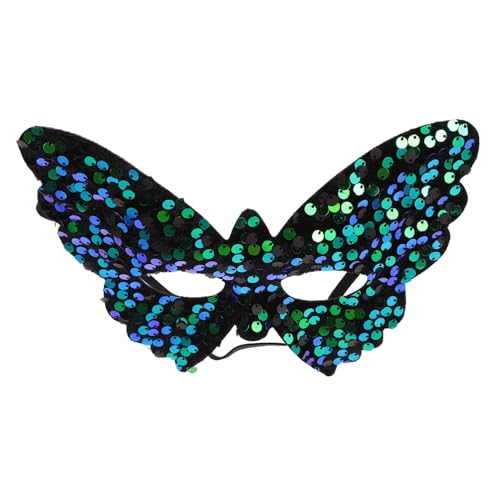 ARTSEWPLY Grüne Venezianische Schmetterling Masquerade Maske Damen Halbgesichts Kostüm Karneval Party Cosplay Accessoire mit Pailletten Verzierungen und Bequemer Anpassung von ARTSEWPLY