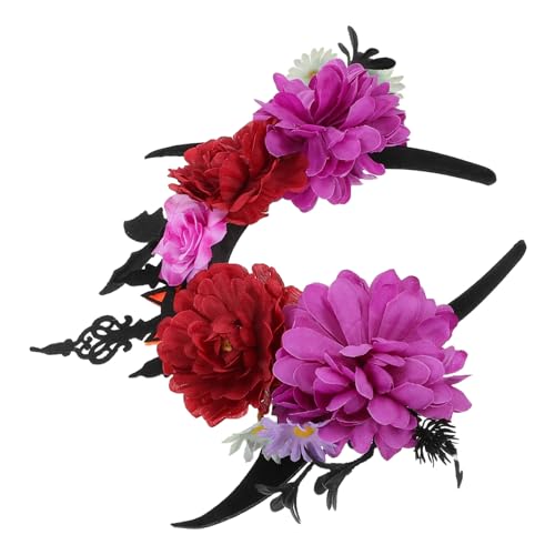 ARTSEWPLY Halloween Cosplay Headband mit Kreativen Teufelshörnern und Fledermaus Design Leichtes Party Haarband als Kostüm Accessoire für Halloween Feiern und Thematische Events von ARTSEWPLY