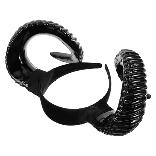 ARTSEWPLY Halloween Haarreif mit Schwarzem Schafhorn Leichtes Langlebiges Stirnband für Damen und Passendes Halloween Kostümzubehör Dekoratives Party Haarschmuck für Karneval und Cosplay von ARTSEWPLY