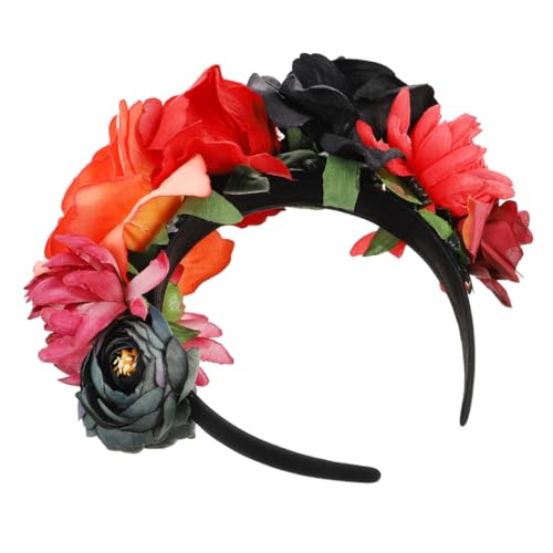 ARTSEWPLY Halloween Haarschmuck Rosen Haarband Rosenkranz Party Stirnband Leicht Komfortabel für Damen und Mädchen Cosplay Festival ARTSEWPLY Halloween Haarschmuck Rosen Haarband Rosenkranz Party Stirnband Leicht Komfortabel für Damen und Mädchen Cosplay Festival von ARTSEWPLY