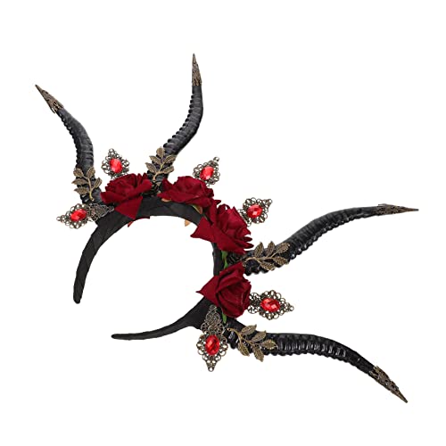 ARTSEWPLY Halloween Stirnband Gothic Antilopenhörner Kostüm Haarreif Teufelshörner Kopfschmuck Party Karneval Cosplay Zubehör Universalgröße von ARTSEWPLY