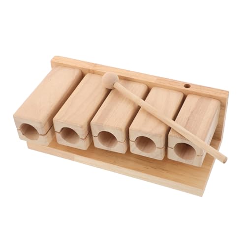ARTSEWPLY Holz Rhythmusblock Musikinstrument Töne mit Schlägeln Pädagogisches Holz Schlaginstrument für Klassenzimmer Gemeinschaftsband Fördert Musikalische Zusammenarbeit und von ARTSEWPLY