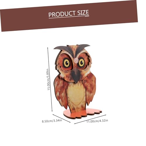 ARTSEWPLY Holz brillenhalter Eulenfigur Dekorativ Organisator für Büro Desktop Brillenständer Aus Holz Kreative Tierform Aufbewahrung und Präsentationsständer von ARTSEWPLY