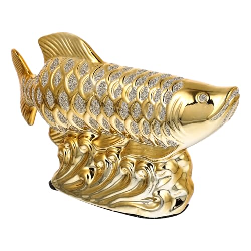 ARTSEWPLY Keramik Fisch Deko Figur Einzigartiger Kleiner Arowana Fisch als Indoor Desktop Ornament Hochwertige Handgefertigte Tischdekoration Langlebiges Material Geschenk für Büro ARTSEWPLY Keramik Fisch Deko Figur Einzigartiger Kleiner Arowana Fisch als Indoor Desktop Ornament Hochwertige Handgefertigte Tischdekoration Langlebiges Material Geschenk für Büro von ARTSEWPLY