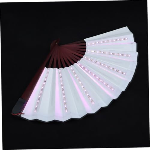 ARTSEWPLY LED Faltfächer mit Leuchteffekt Kreativer Performance Fächer für Partys Hochzeiten und Bühnenauftritte Einzigartiger Dekorativer Handfächer für Verschiedene Anlässe von ARTSEWPLY