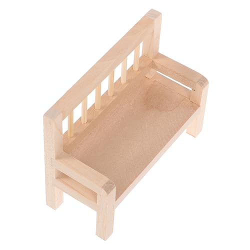 ARTSEWPLY Maßstab Realistische Mini Bank für Puppenhaus Dekoration DIY Puppenhaus Zubehör Naturfarben Detailgetreues Miniaturmöbel für Kreative Wohnlandschaften von ARTSEWPLY