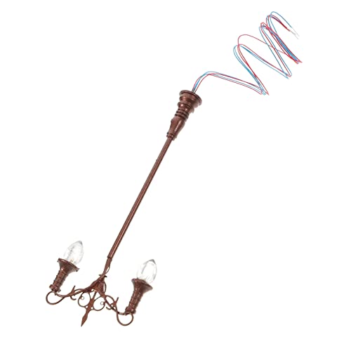 ARTSEWPLY Miniatur Gartenlampe Modell für Puppenhaus Dekorative Tischlampe Stabilem Material Antik Bronze Warmweißes Licht für Mooslandschaften und Sandtischdekoration von ARTSEWPLY