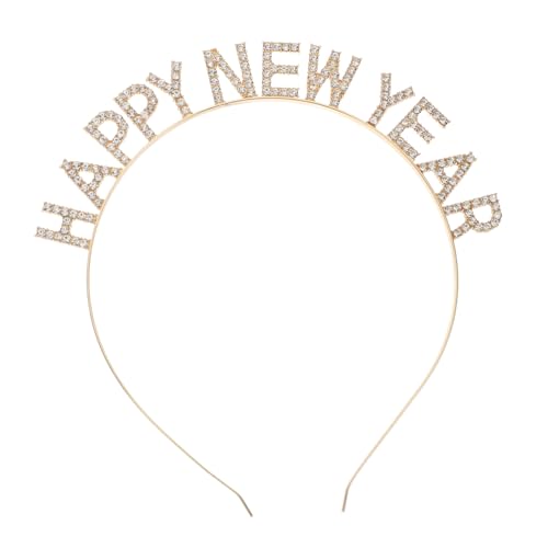 ARTSEWPLY Modisches Strass Haarband Happy Year Leichtes Festival Accessoire für Silvester Party Bequemes Dekoratives Stirnband für Damen und Mädchen Festliche Neujahrsdeko ARTSEWPLY Modisches Strass Haarband Happy Year Leichtes Festival Accessoire für Silvester Party Bequemes Dekoratives Stirnband für Damen und Mädchen Festliche Neujahrsdeko von ARTSEWPLY