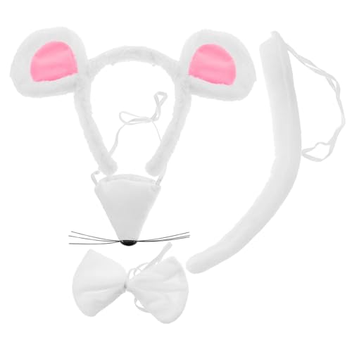 ARTSEWPLY Mouse Kostüm Set mit Verstellbarem Haarreif Flauschigen Mäuseohren Weißem und Schleife für Karneval Halloween und Party Bequemes Robustes Zubehör für Erwachsene ARTSEWPLY Mouse Kostüm Set mit Verstellbarem Haarreif Flauschigen Mäuseohren Weißem und Schleife für Karneval Halloween und Party Bequemes Robustes Zubehör für Erwachsene von ARTSEWPLY