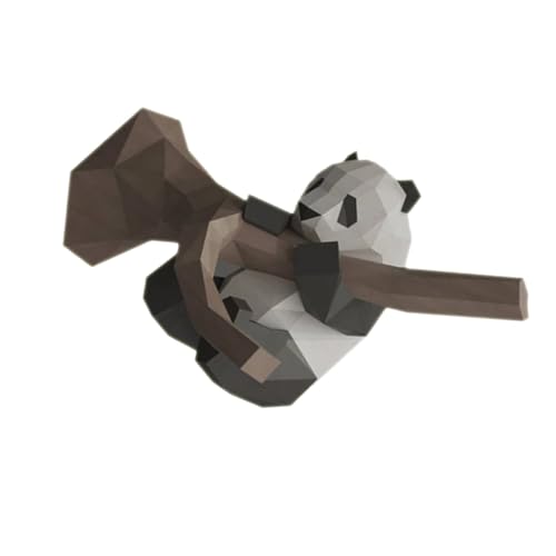 ARTSEWPLY Papiermodell Panda im Baum Origami DIY Handgemachte Stereoskopische Papierskulptur Geometrische Falttiere Wanddeko von ARTSEWPLY
