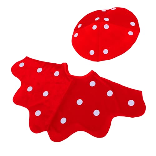 ARTSEWPLY Pilzhut Kostümset mit Mütze und Umhang Einzigartiges Cosplay Accessoire für Karneval Halloween und Bühnenauftritte Geeignet für Erwachsene und Rotes Fliegenpilz Design ARTSEWPLY Pilzhut Kostümset mit Mütze und Umhang Einzigartiges Cosplay Accessoire für Karneval Halloween und Bühnenauftritte Geeignet für Erwachsene und Rotes Fliegenpilz Design von ARTSEWPLY