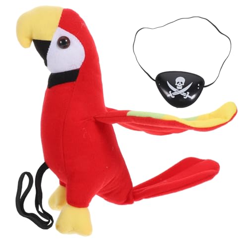 ARTSEWPLY Plüsch Piraten Schulterprop mit Augenmaske Halloween Kostüm Zubehör Wiederverwendbar Robustes Material für Cosplay Bühnenauftritte Party und Foto Requisiten von ARTSEWPLY