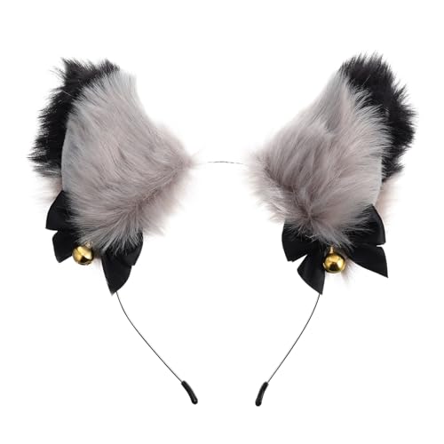 ARTSEWPLY Plüsch Stirnband mit Glocken Tierhaarreifen für Party Kopfschmuck Cosplay und Festlichkeiten für Kopfgrößen Weich und Angenehm ARTSEWPLY Plüsch Stirnband mit Glocken Tierhaarreifen für Party Kopfschmuck Cosplay und Festlichkeiten für Kopfgrößen Weich und Angenehm von ARTSEWPLY