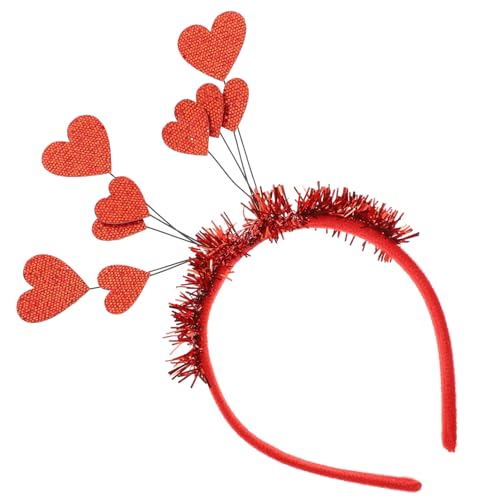 ARTSEWPLY Rotes Herz Stirnband Haarschmuck für Valentinstag Party und Hochzeit Leichtes Bequemes Haarreifen mit Sicherem Halt Geeignet für Erwachsene Süßes Accessoire für Besondere Anlässe von ARTSEWPLY
