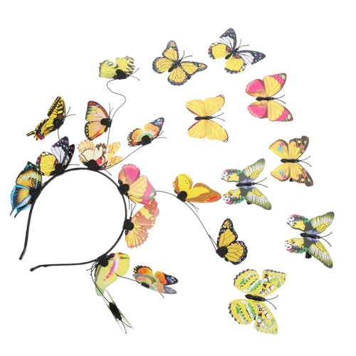ARTSEWPLY Schmetterlings Haarreif und Haarklammern Leichtes Bequemes Party Haarband mit Dekorativen Haarklammern Eleganter Haarschmuck für Damen für Hochzeit Festzug und Cosplay von ARTSEWPLY
