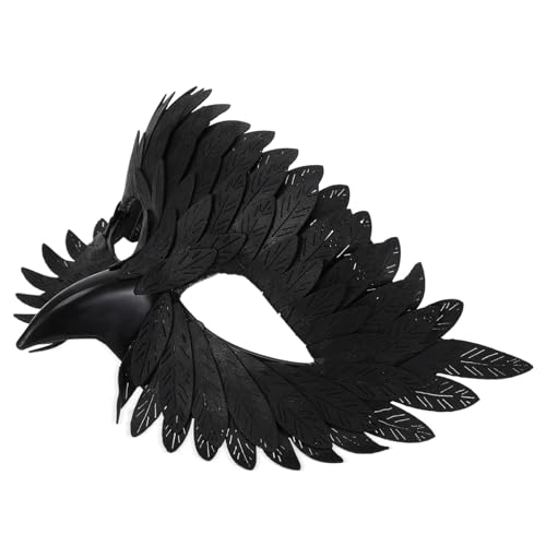 ARTSEWPLY Schwarze Halbgesichts Eulen Maske aus Leichtem Kunststoff Ergonomisch Geformt Handgefertigt mit Filigranen Details Vielseitig für Halloween Karneval Maskenbälle und Kostümpartys ARTSEWPLY Schwarze Halbgesichts Eulen Maske aus Leichtem Kunststoff Ergonomisch Geformt Handgefertigt mit Filigranen Details Vielseitig für Halloween Karneval Maskenbälle und Kostümpartys von ARTSEWPLY