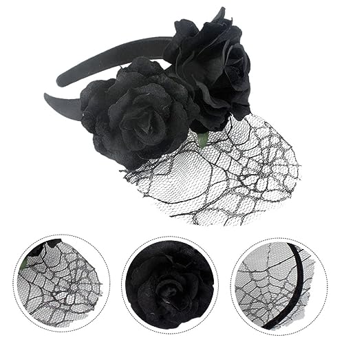 ARTSEWPLY Schwarzes Rosen Haarband für Partys Kostüme und Festivals Stirnband für Tänze und Besondere Anlässe ARTSEWPLY Schwarzes Rosen Haarband für Partys Kostüme und Festivals Stirnband für Tänze und Besondere Anlässe von ARTSEWPLY