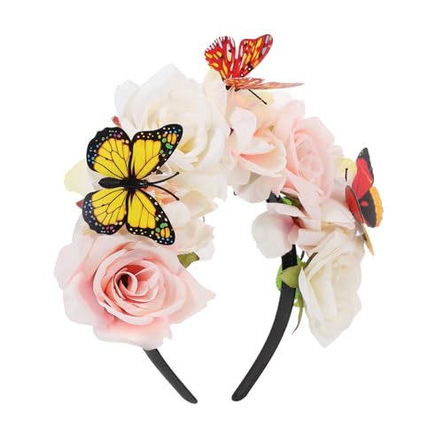 ARTSEWPLY Simulierter Blumen Haarreif mit Schmetterlingsdekor Flexibles Halloween Headpiece für Damen Komfortabler Haarschmuck Stirnband für Partys und Gothic Kostüme ARTSEWPLY Simulierter Blumen Haarreif mit Schmetterlingsdekor Flexibles Halloween Headpiece für Damen Komfortabler Haarschmuck Stirnband für Partys und Gothic Kostüme von ARTSEWPLY