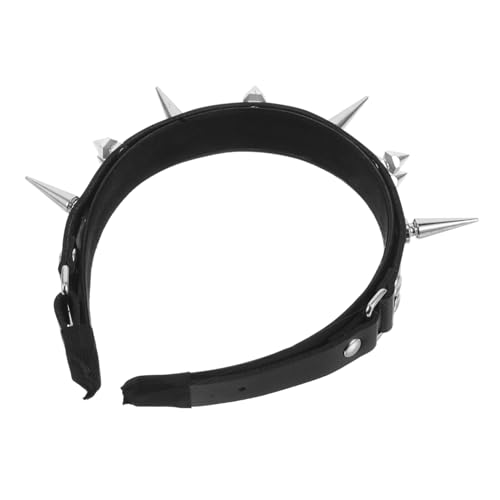 ARTSEWPLY Steampunk Gothic Stirnband mit Metallspitzen Damen Punk Rock Haarreif für Festival Halloween Kostüm Party Modisches Schwarzes Spike Crown Accessoire von ARTSEWPLY