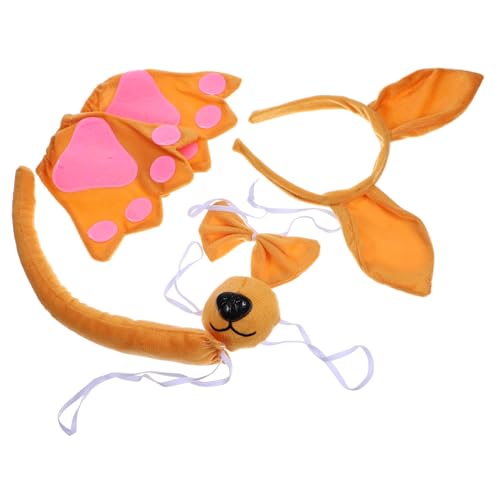 ARTSEWPLY Tierkostüm Set Cosplay mit Plüsch Ohren Schleife und Handschuhen Leichtes Bequemes Partyzubehör für Karneval Halloween Bühnenauftritte und Kostümpartys von ARTSEWPLY