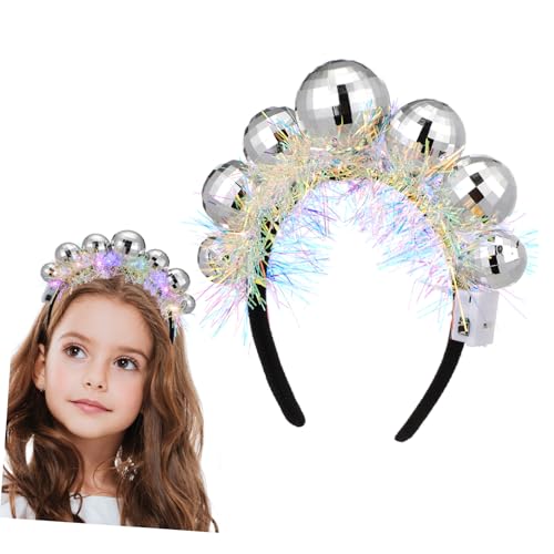 ARTSEWPLY Vintage Disco Headband mit Bunten Disco Kugeln Elastischer Kopfschmuck für Damen und Mädchen Langlebiges Party Accessoire Vielseitig Anpassbar Robust und Festlich von ARTSEWPLY
