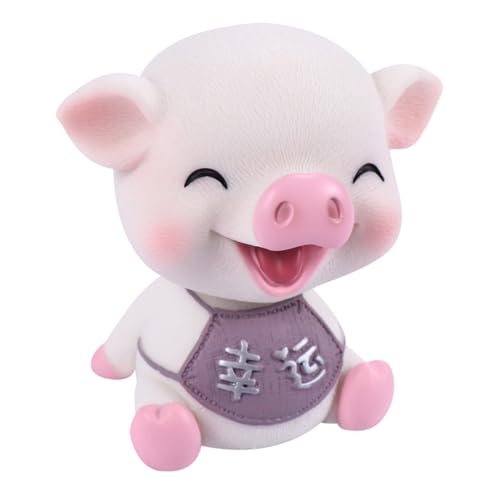 ARTSEWPLY Wackelkopf Schwein Auto Ornament aus Resin Niedliche Glücksbringer Deko für Armaturenbrett Stabile Mini Figur fürs Auto Innenraum Kreative Micro Landscape Accessoires Pinke Nicken ARTSEWPLY Wackelkopf Schwein Auto Ornament aus Resin Niedliche Glücksbringer Deko für Armaturenbrett Stabile Mini Figur fürs Auto Innenraum Kreative Micro Landscape Accessoires Pinke Nicken von ARTSEWPLY