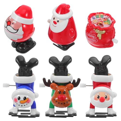 ARTSEWPLY Weihnachtliches Mit Aufziehspielzeug Kreative Tragbare Spielzeuge Für Junge Mädchen Weihnachtsmann Schneemann Und Rentiere Füllung Für Geschenktüten Und Party-Accessoires von ARTSEWPLY