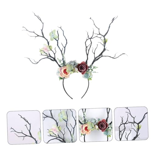 ARTSEWPLY Weihnachts Haarband mit Geweih und Blüten Festlicher Kopfschmuck für Fotografie Feenpartys Hochzeiten und Geburtstagsfeiern für Erwachsene ARTSEWPLY Weihnachts Haarband mit Geweih und Blüten Festlicher Kopfschmuck für Fotografie Feenpartys Hochzeiten und Geburtstagsfeiern für Erwachsene von ARTSEWPLY