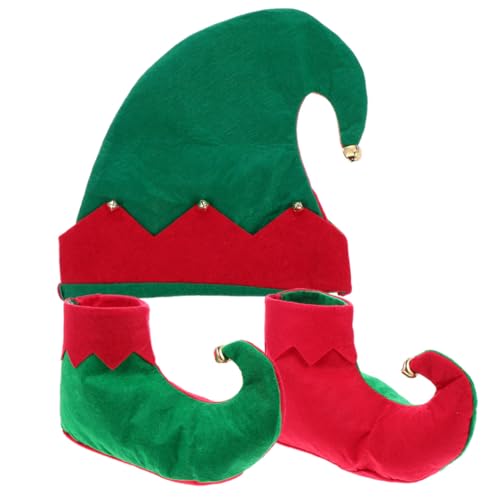 ARTSEWPLY Weihnachtswichtel Kostüm Set Leichtes Cosplay Outfit mit Hut und Schuhen Bequemes Verkleidungsset für Karneval Weihnachtsfeier und Fotoshooting ARTSEWPLY Weihnachtswichtel Kostüm Set Leichtes Cosplay Outfit mit Hut und Schuhen Bequemes Verkleidungsset für Karneval Weihnachtsfeier und Fotoshooting von ARTSEWPLY