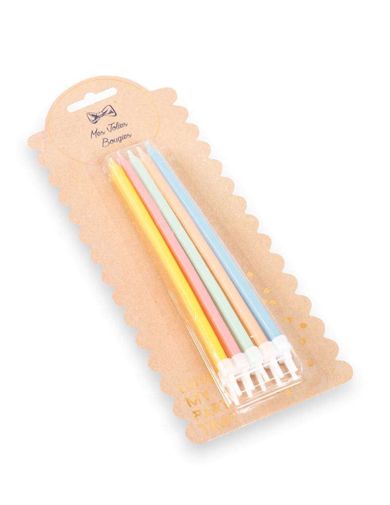 10 Geburtstagskerzen pastell 15 cm 10 Geburtstagskerzen pastell 15 cm von ARTYFETES