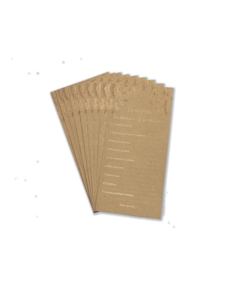 10 Glückwunschkarten Hochzeit Kraftpapier 22 x 11 cm von ARTYFETES