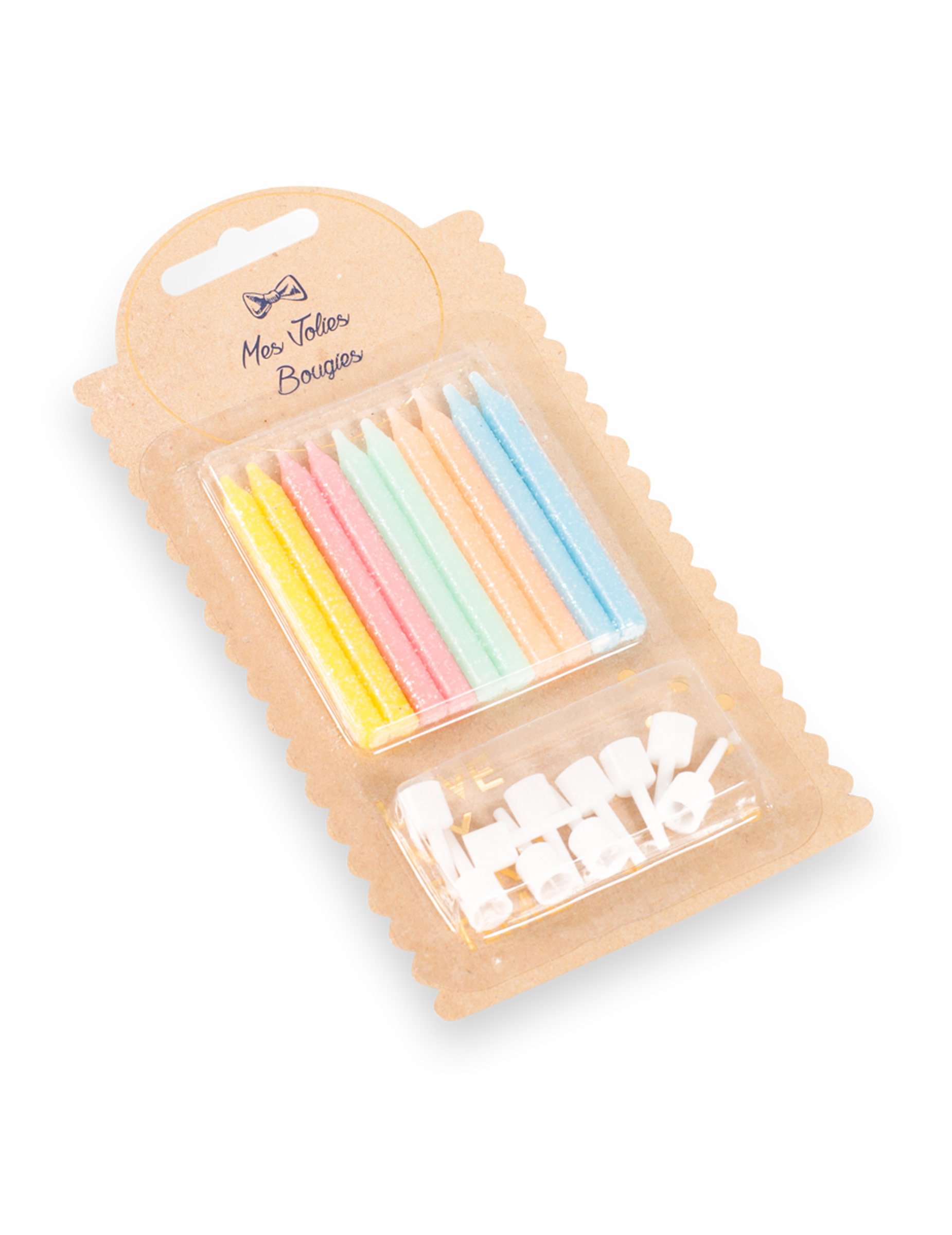 10 bunte Geburtstagskerzen mit Haltern 6 cm für Torten 10 bunte Geburtstagskerzen mit Haltern 6 cm für Torten von ARTYFETES