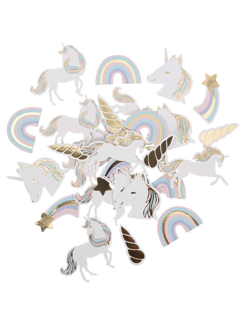 100 Einhorn Konfetti Pastel + Gold 3,5 bis 5,5 cm Tischdeko 100 Einhorn Konfetti Pastel + Gold 3,5 bis 5,5 cm Tischdeko von ARTYFETES