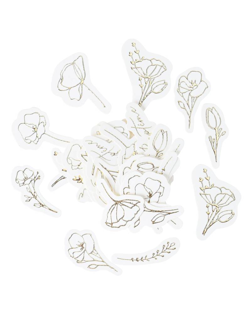100 Tischkonfetti Taufe Goldene Blumen 100 Tischkonfetti Taufe Goldene Blumen von ARTYFETES