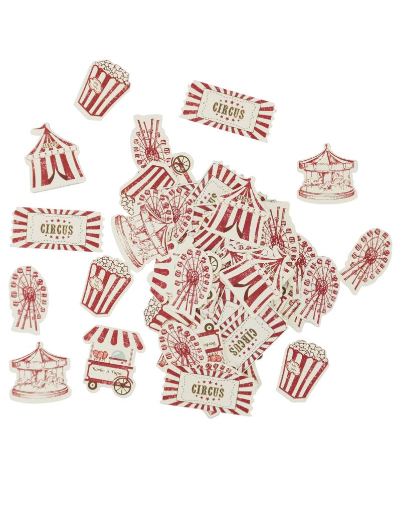 100 Tischkonfetti Vintage Zirkus Elfenbein + Rot 100 Tischkonfetti Vintage Zirkus Elfenbein + Rot von ARTYFETES