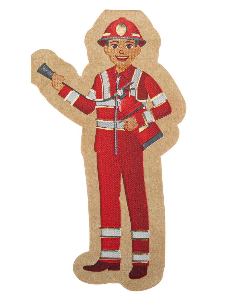16 Feuerwehr-Servietten Kraftpapier 32 x 17 cm von ARTYFETES