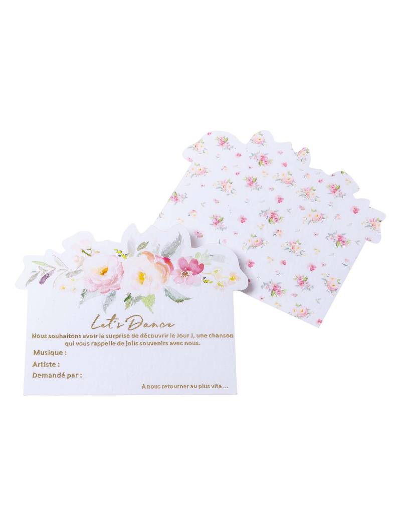 35 Musikwunschkarten Let's Dance Gold Aquarell 8 x 10 cm von ARTYFETES