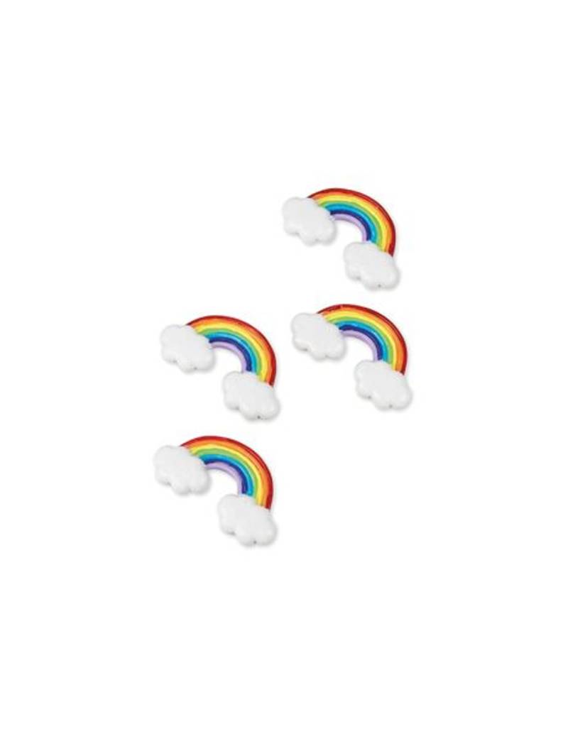 4 bunte Regenbogen-Sticker aus Harz 5 cm zum Aufkleben von ARTYFETES