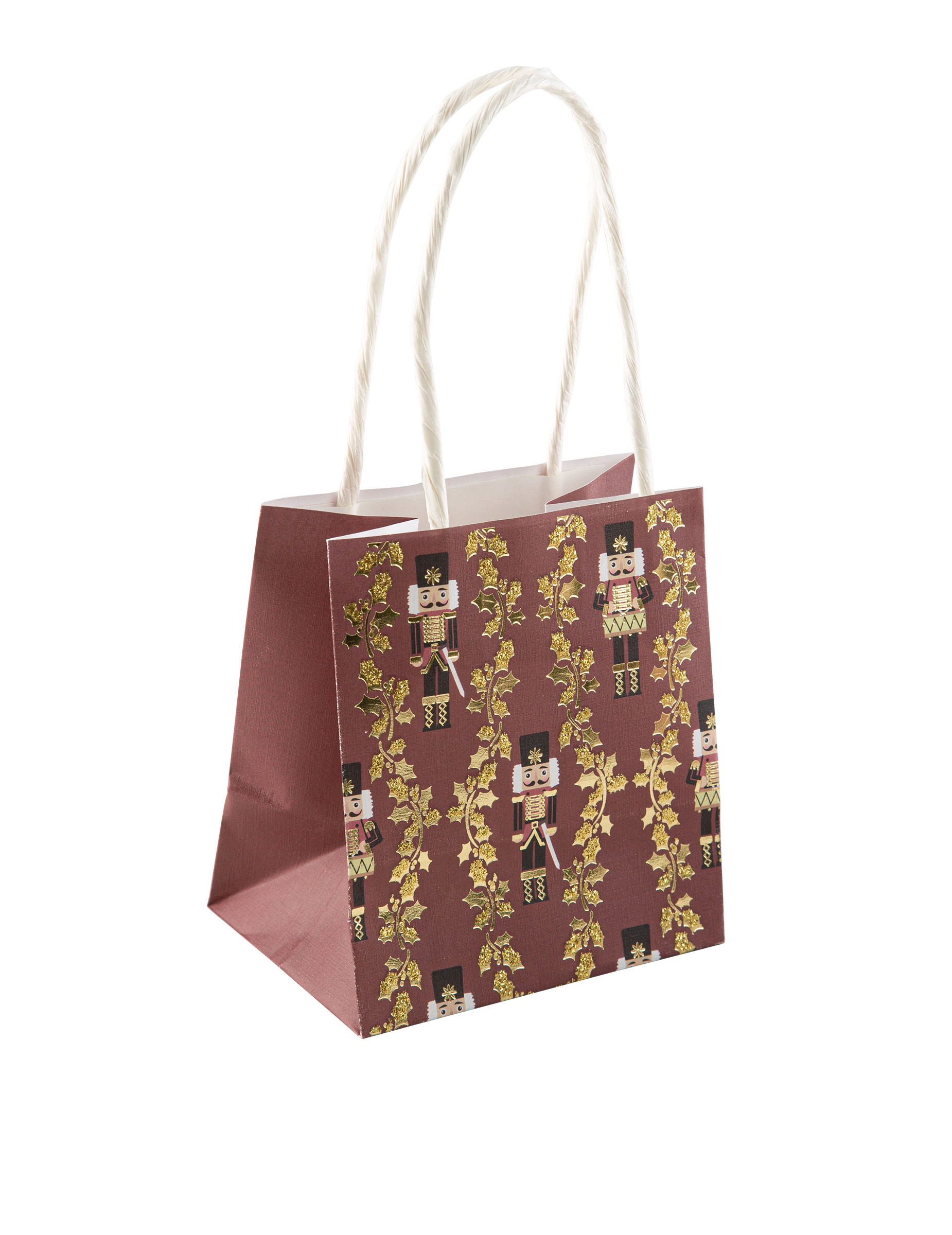4 festliche Nussknacker Geschenktüten bordeaux mit Glitzer 10 x 11 x 7 cm 4 festliche Nussknacker Geschenktüten bordeaux mit Glitzer 10 x 11 x 7 cm von ARTYFETES